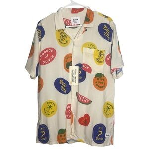 Duvin Design Shirt Men's Size M Short Sleeve Ripe For Tonight Button Up NWT